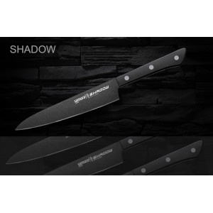 Samura Нож кухонный Shadow SH-0023/K универсальный 150мм, сталь AUS-8, ABS пластик (Black-coating)